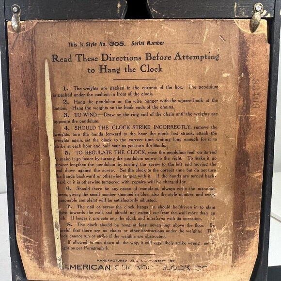 American Cuckoo Clock Co. Mission Style Cuckoo Clock. Very Rare. - Picture 9 of 15